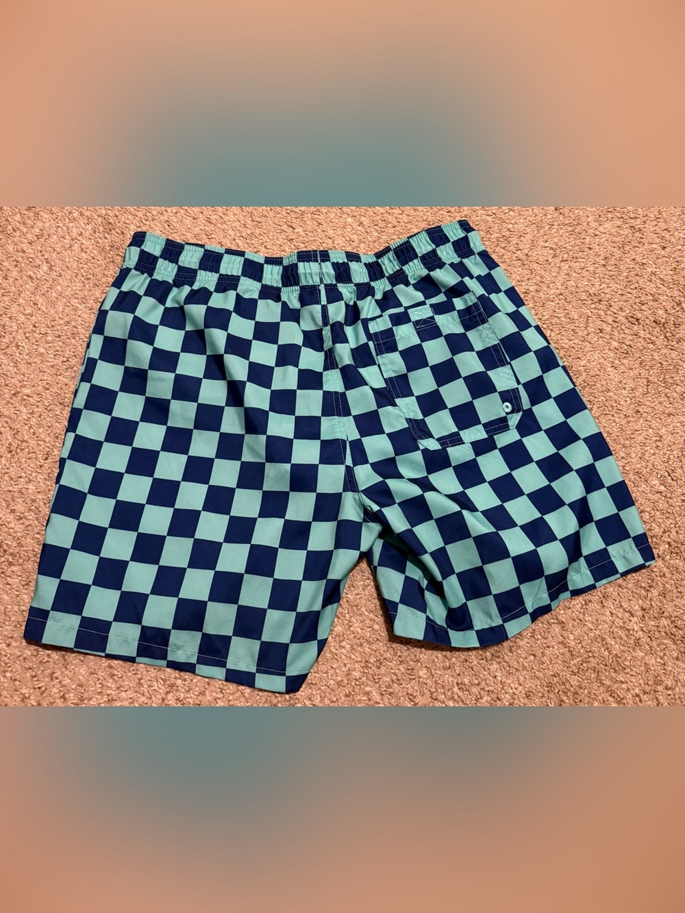 Goodfellow Men's Checkerboard Swim Shorts Size Medium - Picture 2 of 3